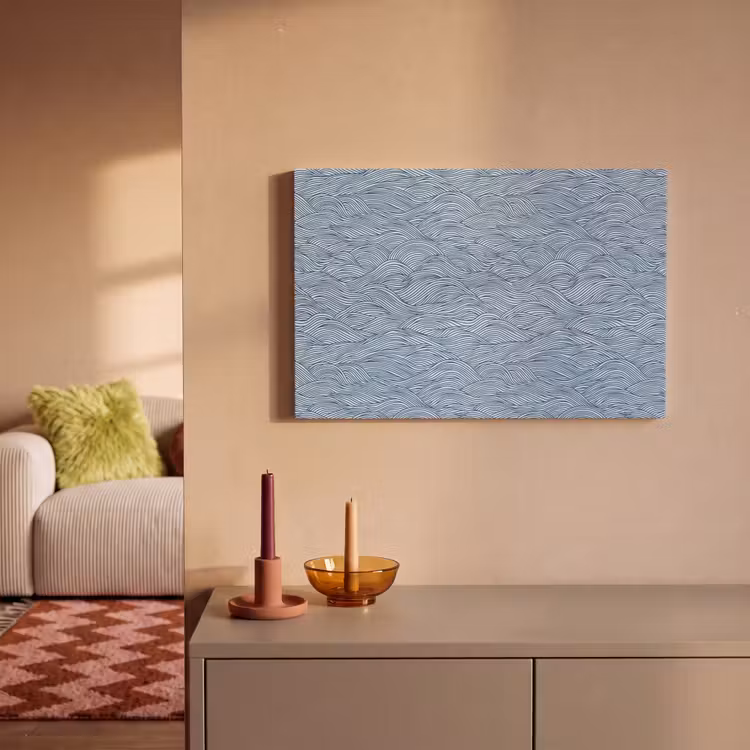 Golven - Ritmisch - Blauw canvas 2cm klein 34 -sfeer1