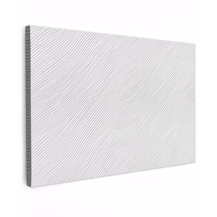 Golven - Ribbels - Wit canvas 2cm klein 34 -z3d