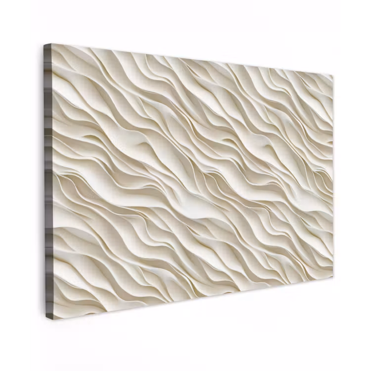 Golven - Wit - Minimalistisch canvas 2cm klein 34 -z3d