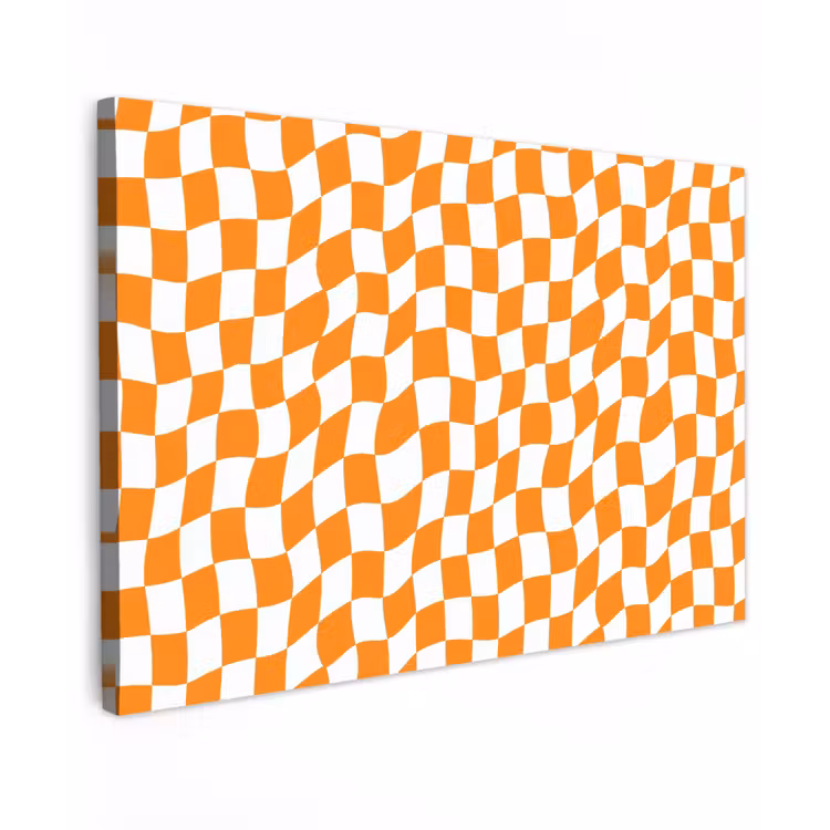 Golvend - Patroon - Oranje canvas 2cm klein 34 -z3d