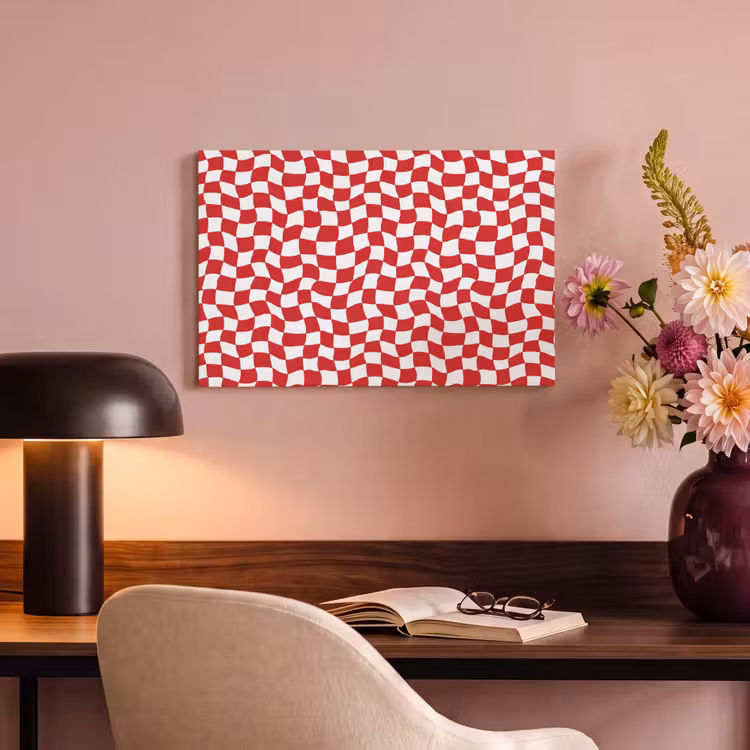 Golvend - Patroon - Rood canvas 2cm klein 34 -sfeer4