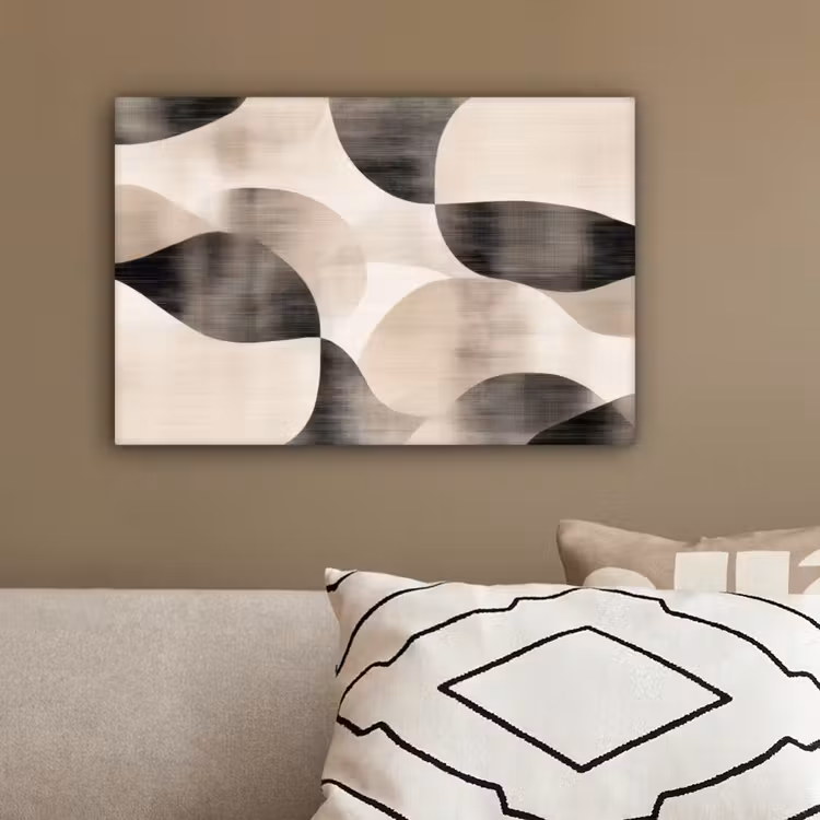 Grillige vormen - Subtiele overgangen - Dynamisch canvas 2cm klein -sfeer3