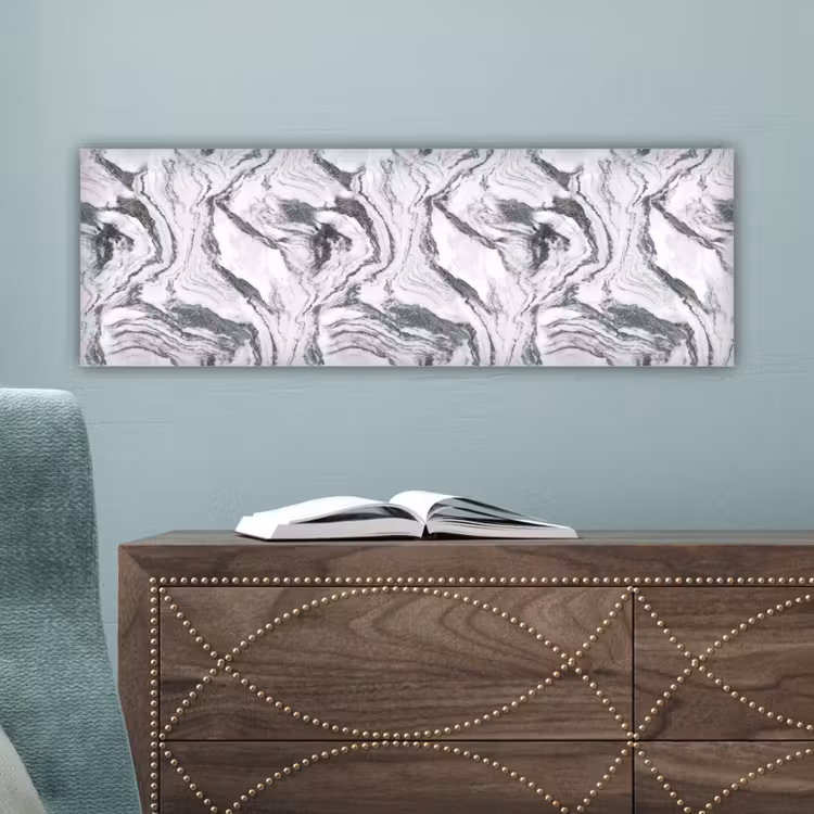 Wit - Marmer - Golvend - Grafiet canvas 2cm klein 828 -sfeer4