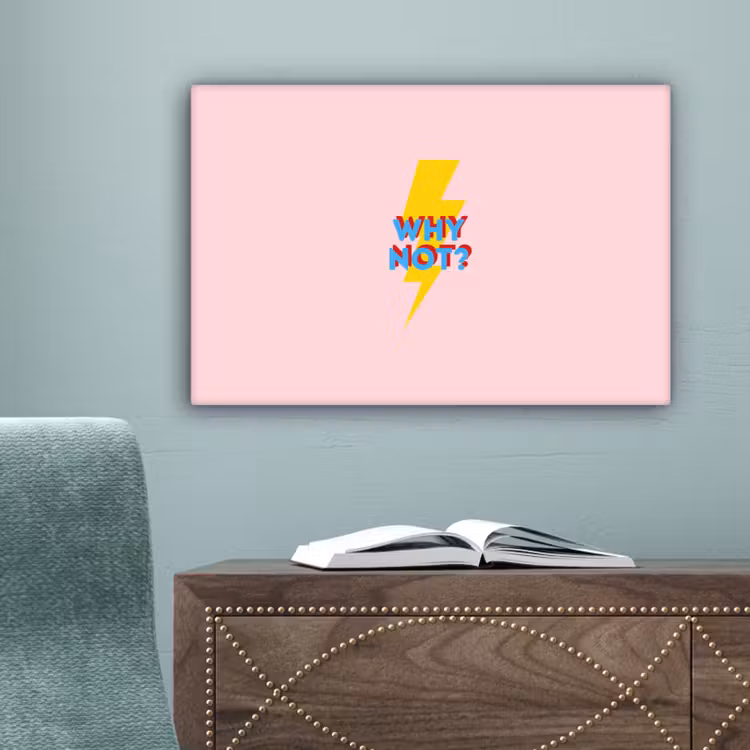 Why not - Bliksem - Roze canvas 2cm klein -sfeer1