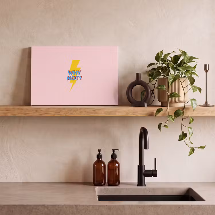 Why not - Bliksem - Roze canvas 2cm klein -sfeer3