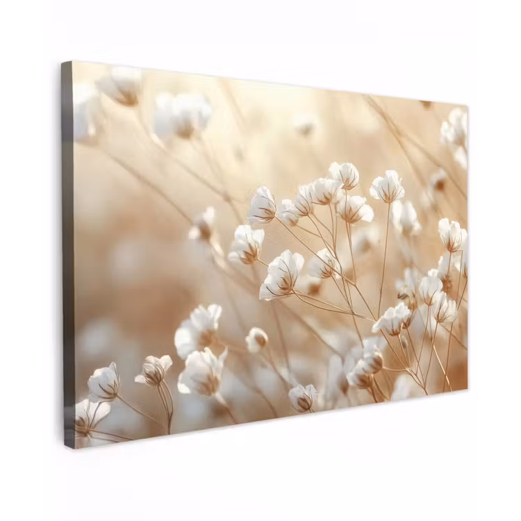 Wilde - Bloemen - Wit canvas 2cm klein -z3d