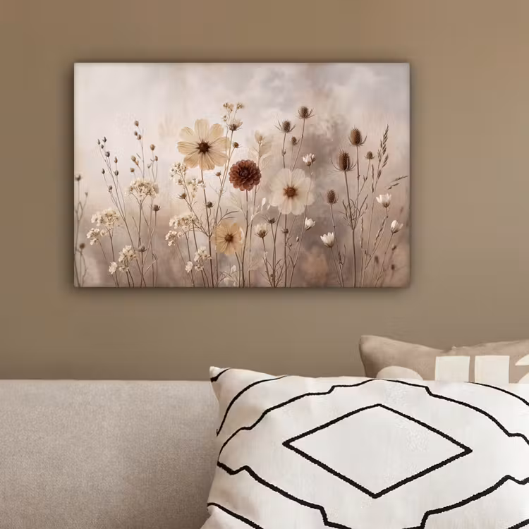 Wilde bloemen - Botanisch - Vintage - Natuur - Rustiek canvas 2cm klein -sfeer3