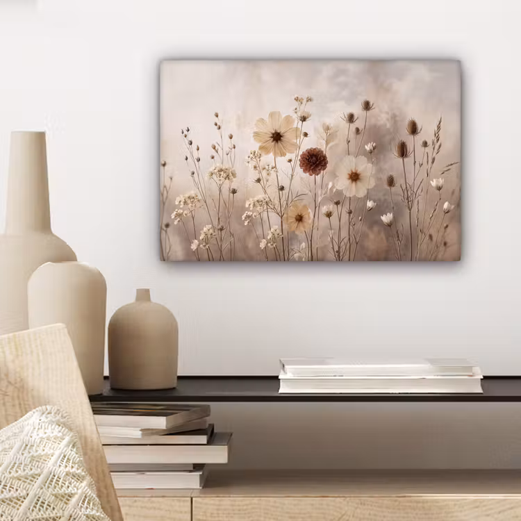 Wilde bloemen - Botanisch - Vintage - Natuur - Rustiek canvas 2cm klein -sfeer6