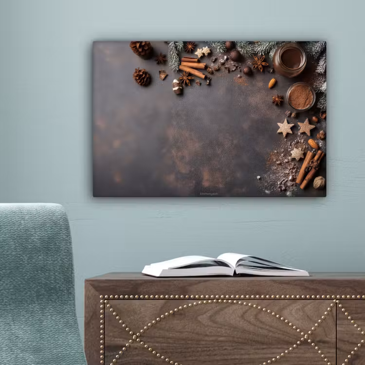 Winter - Kerst - Specerijen - Beton canvas 2cm klein -sfeer4