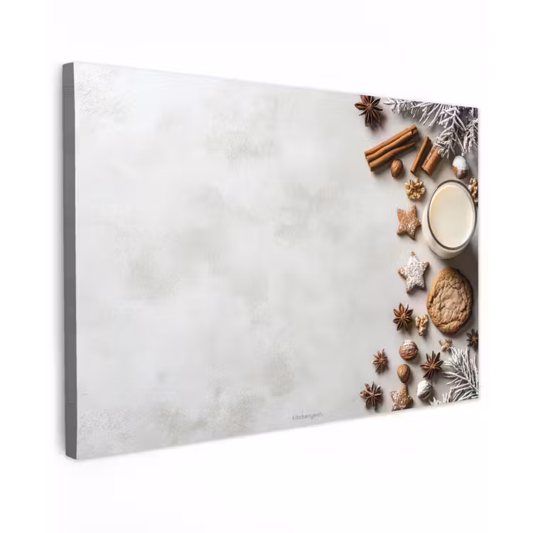 Winter - Kerst - Specerijen - Wit canvas 2cm klein -z3d
