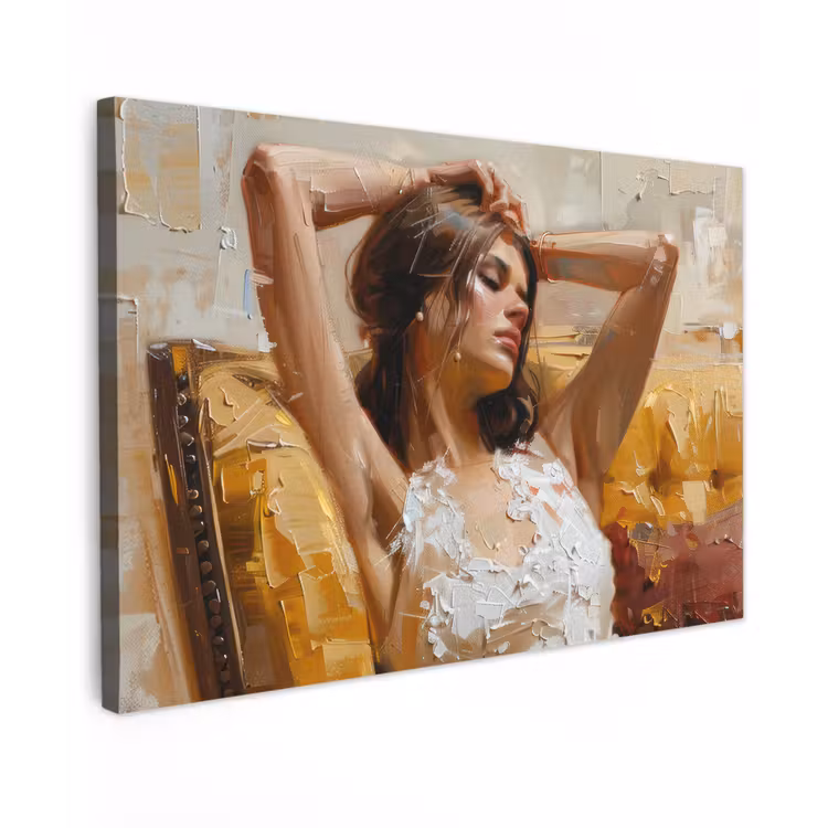 Vrouw - Kunst - Abstract - Modern canvas 2cm klein -z3d