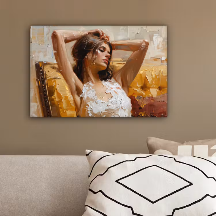 Vrouw - Kunst - Abstract - Modern canvas 2cm klein -sfeer3