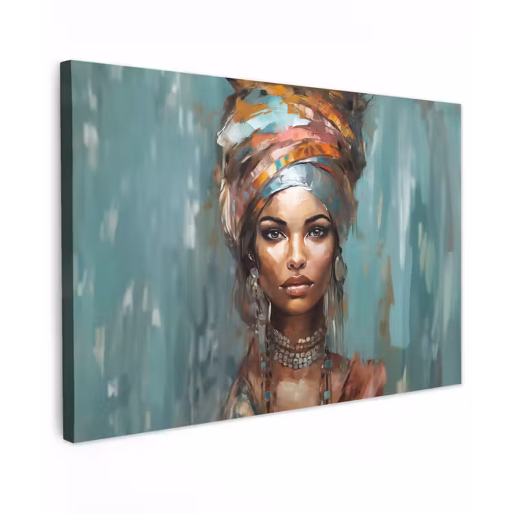 Vrouw - Kunst - Sieraden - Portret canvas 2cm klein -z3d