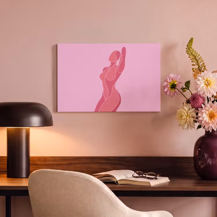 Vrouw - Lichaam - Abstract - Roze canvas 2cm klein -sfeer4