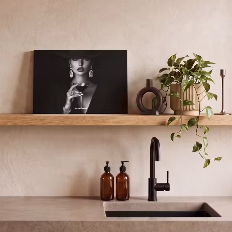 Vrouw - Cocktail - Chic canvas 2cm klein -sfeer3