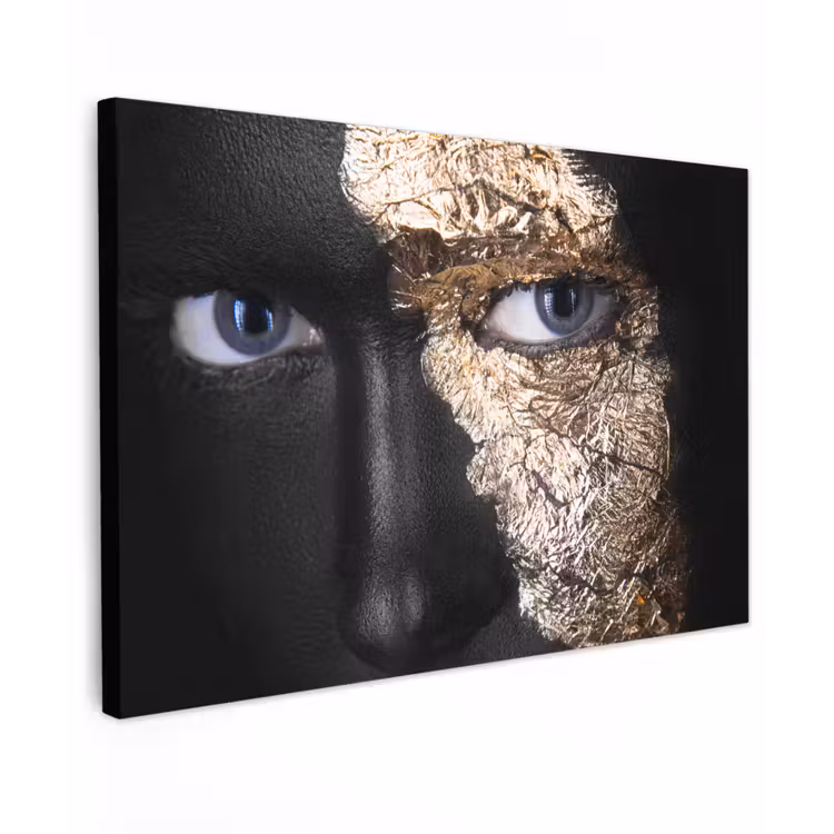 Vrouw - Goud - Black and Gold canvas 2cm klein -z3d