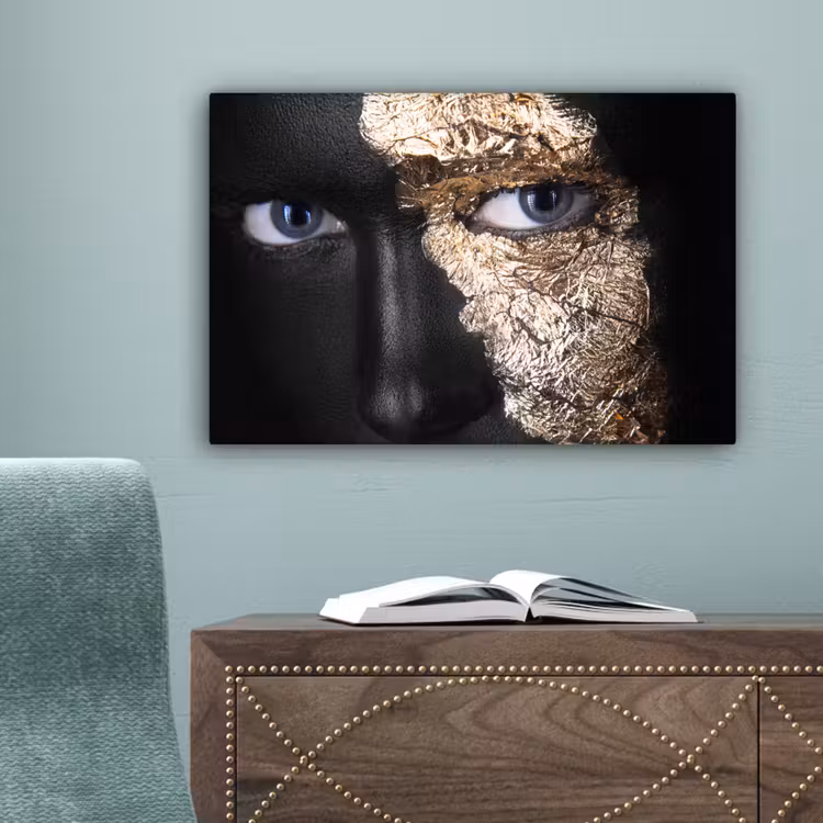 Vrouw - Goud - Black and Gold canvas 2cm klein -sfeer4