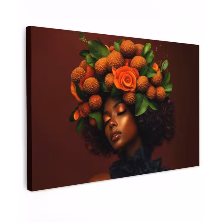 Vrouw - lychee - exotisch canvas 2cm klein -z3d