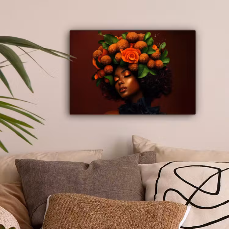Vrouw - lychee - exotisch canvas 2cm klein -sfeer1