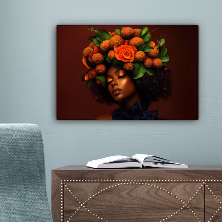Vrouw - lychee - exotisch canvas 2cm klein -sfeer4