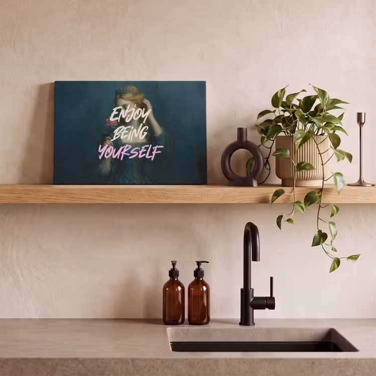 Vrouw - Roos - Quote canvas 2cm klein -sfeer3