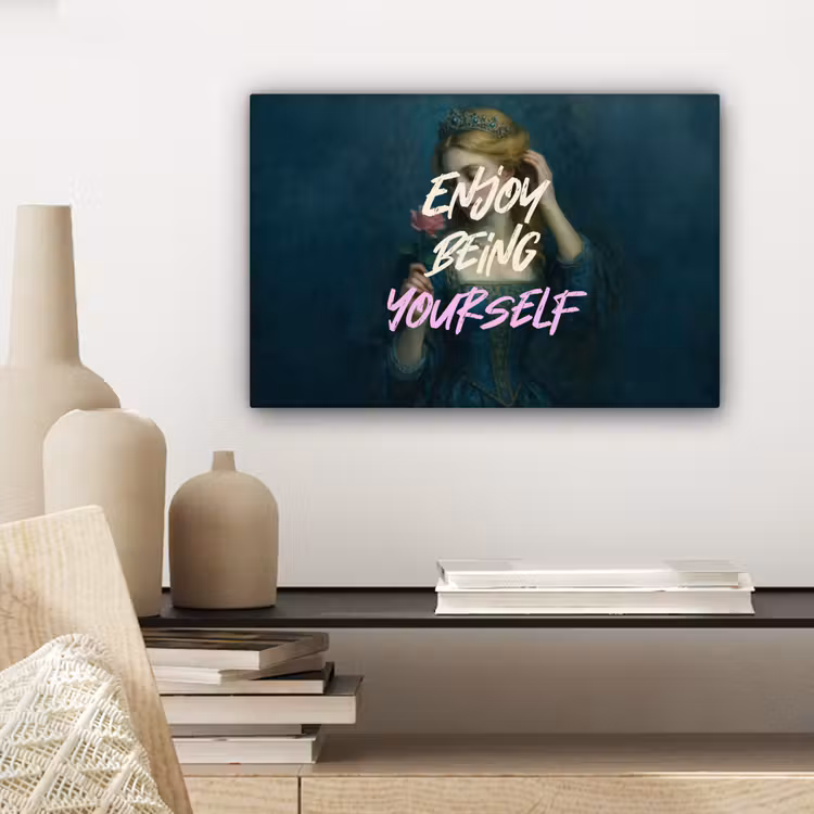 Vrouw - Roos - Quote canvas 2cm klein -sfeer6