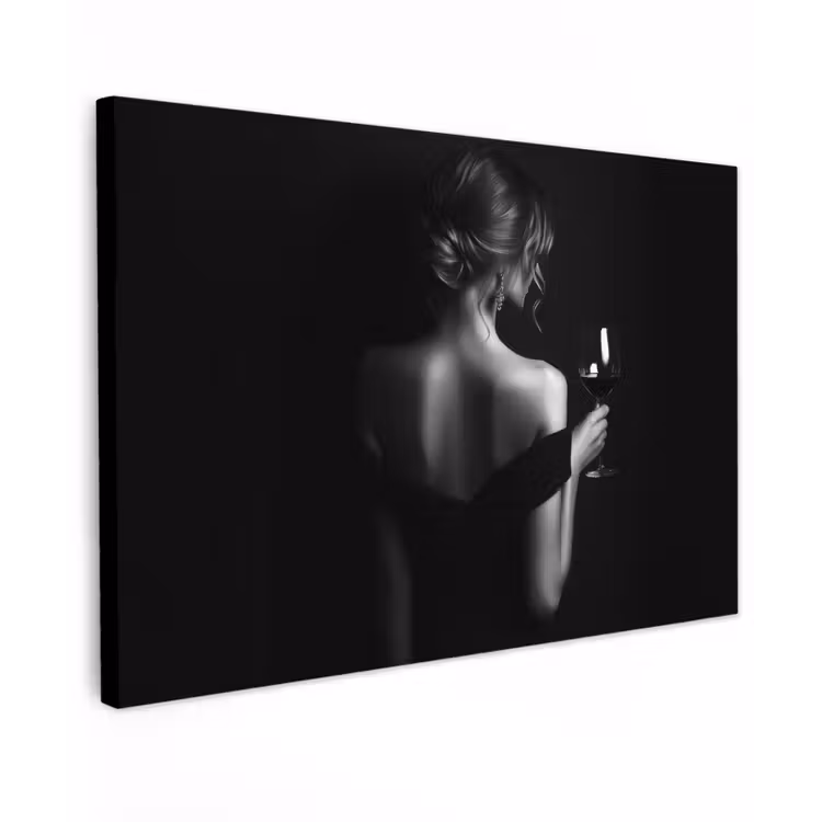 Vrouw - Wijn - Jurk canvas 2cm klein -z3d