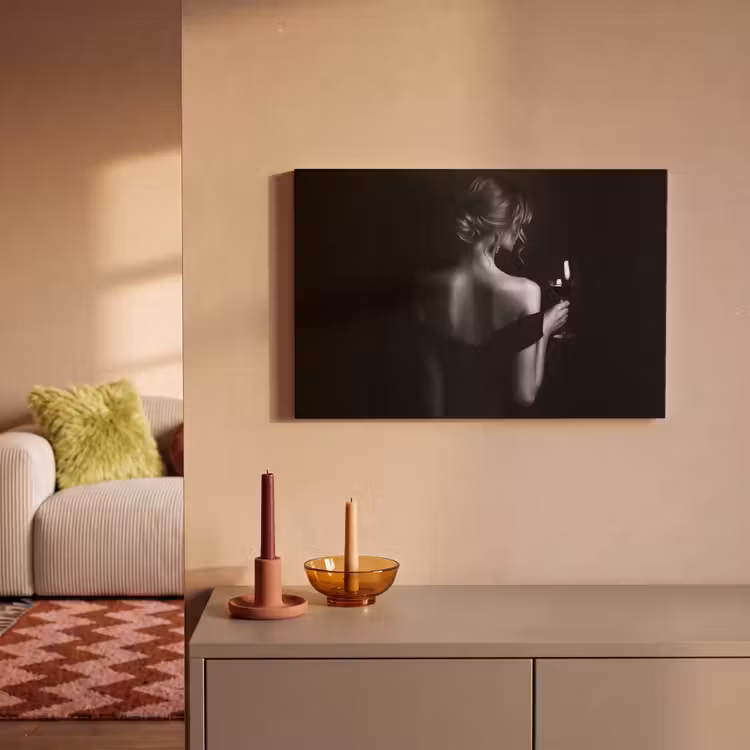 Vrouw - Wijn - Jurk canvas 2cm klein -sfeer1