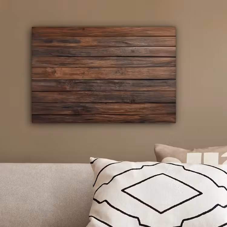 Houten plankpatroon - Warmte - Natuurlijk canvas 2cm klein -sfeer3