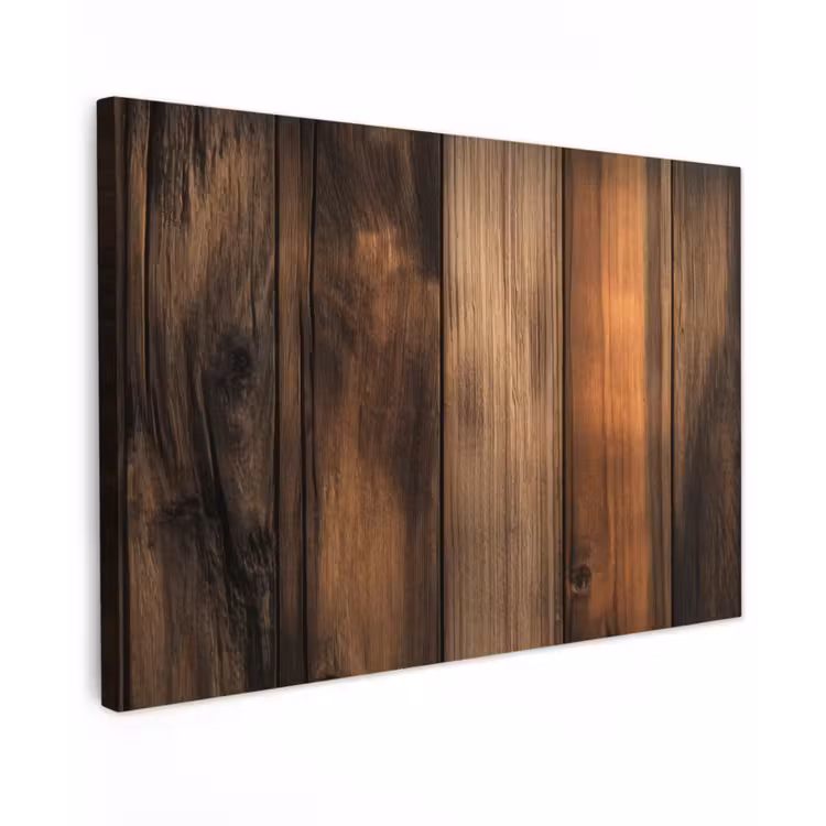 Hout - Rustiek - Donkere Planken canvas 2cm klein -z3d