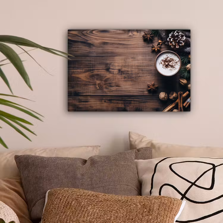 Hout - Landelijk - Warm - Natuur canvas 2cm klein -sfeer1