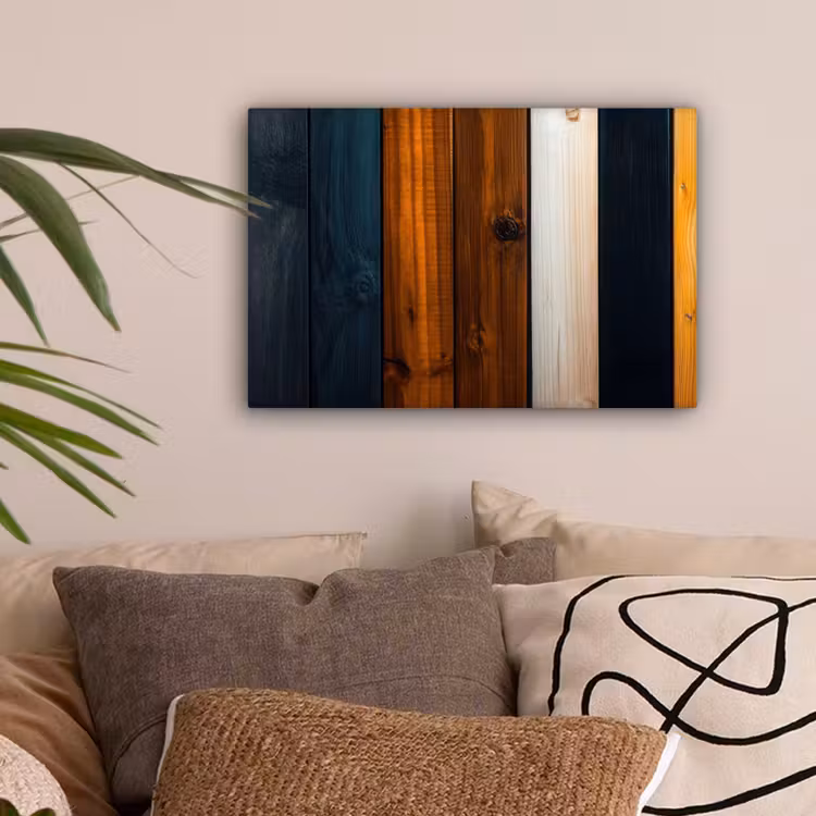 Hout - Planken - Donker - Warm canvas 2cm klein -sfeer1