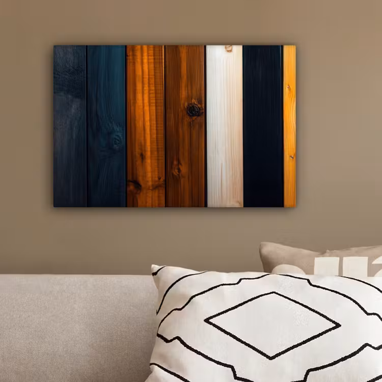 Hout - Planken - Donker - Warm canvas 2cm klein -sfeer3