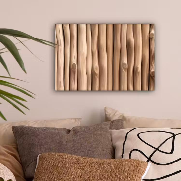 Hout - Stam - Lichtbruin canvas 2cm klein -sfeer1
