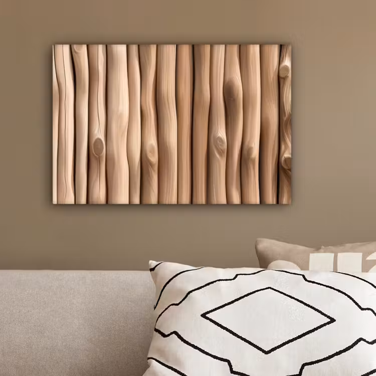 Hout - Stam - Lichtbruin canvas 2cm klein -sfeer3