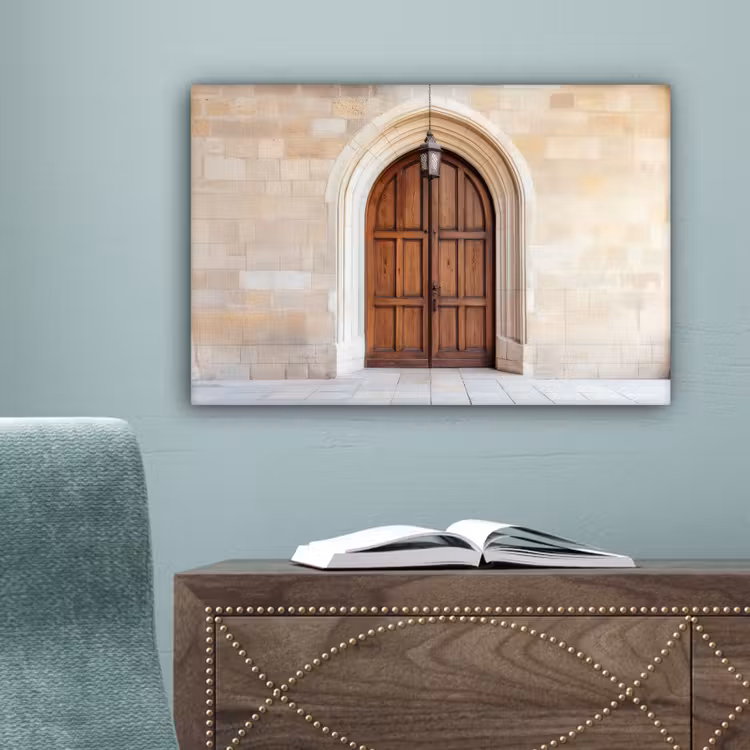 Houten - Deur - Lantaarn canvas 2cm klein -sfeer4