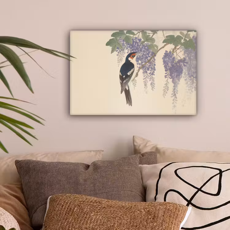 Specht - Bloemen - Paars canvas 2cm klein -sfeer1