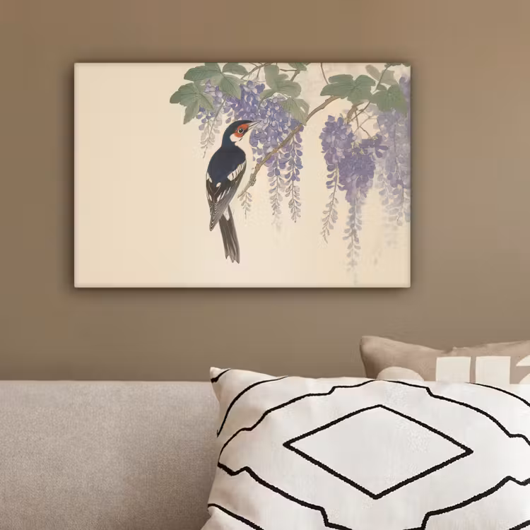 Specht - Bloemen - Paars canvas 2cm klein -sfeer3
