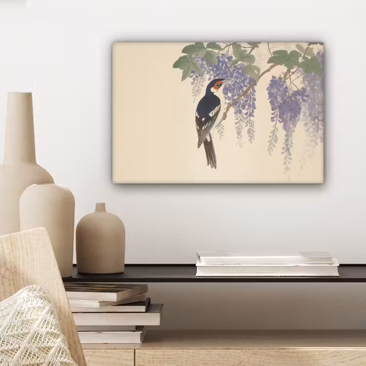 Specht - Bloemen - Paars canvas 2cm klein -sfeer6