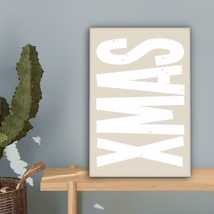 Xmas - Kerst - Japandi - Kerstversiering canvas 2cm klein -sfeer4