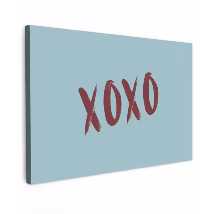 XOXO - Blauw - Rood canvas 2cm klein -z3d
