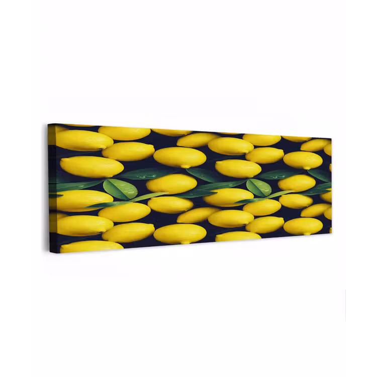 Gele - Citroenen - Druppels - Fruit canvas 2cm klein 828 -z3d