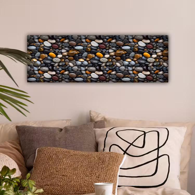 Geel - Kiezels - Glad canvas 2cm klein 828 -sfeer1