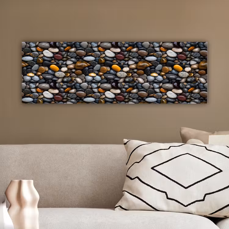Geel - Kiezels - Glad canvas 2cm klein 828 -sfeer3