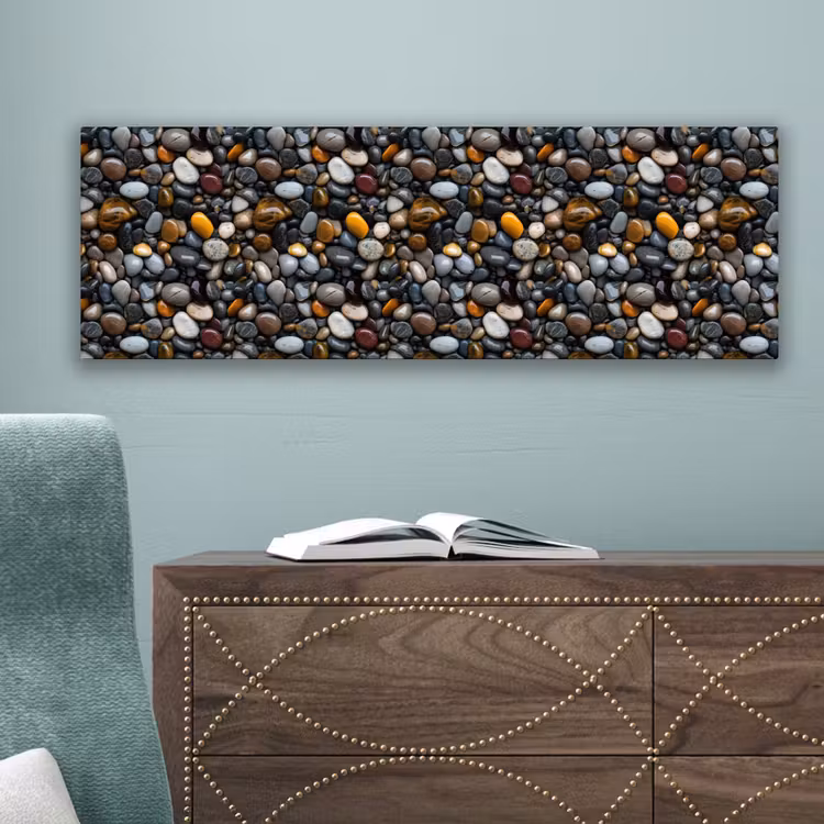 Geel - Kiezels - Glad canvas 2cm klein 828 -sfeer4