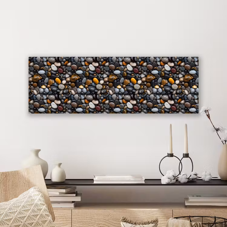 Geel - Kiezels - Glad canvas 2cm klein 828 -sfeer6