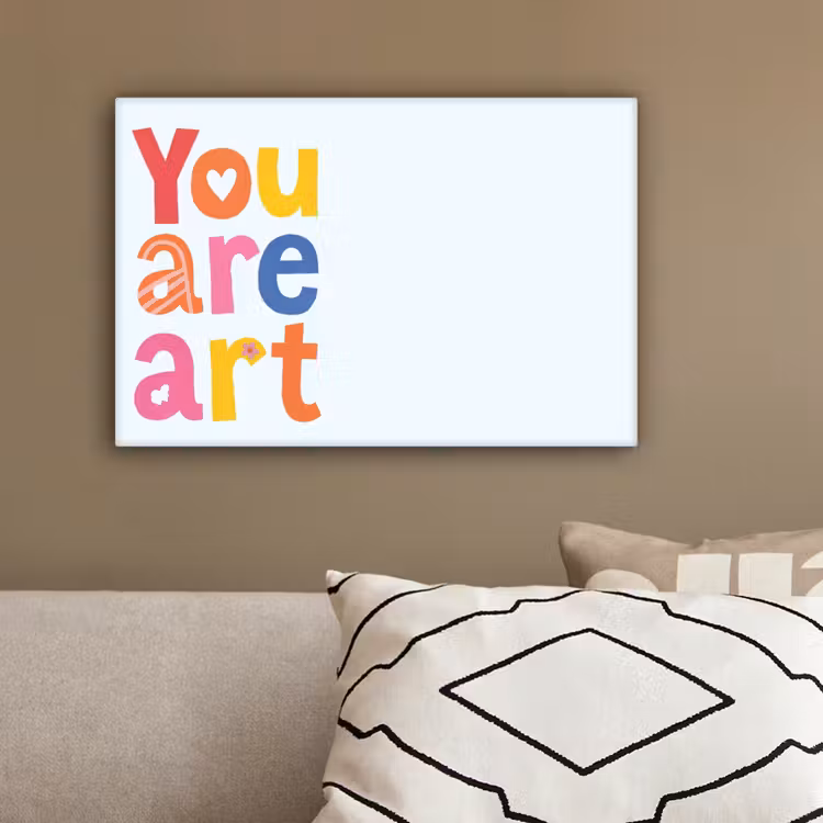 You are art - Kleurrijk - Grafisch canvas 2cm klein -sfeer3