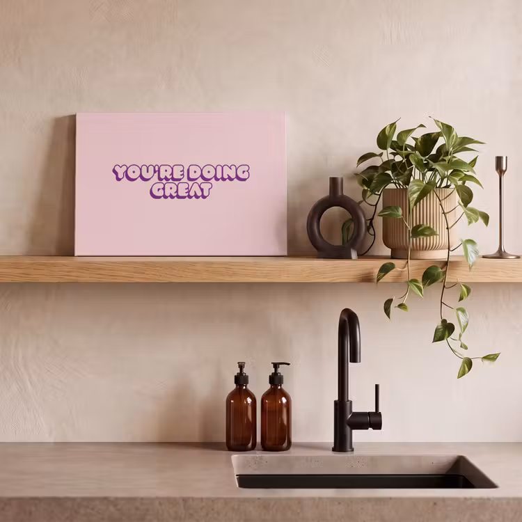 You're doing great - roze - 3D canvas 2cm klein -sfeer3
