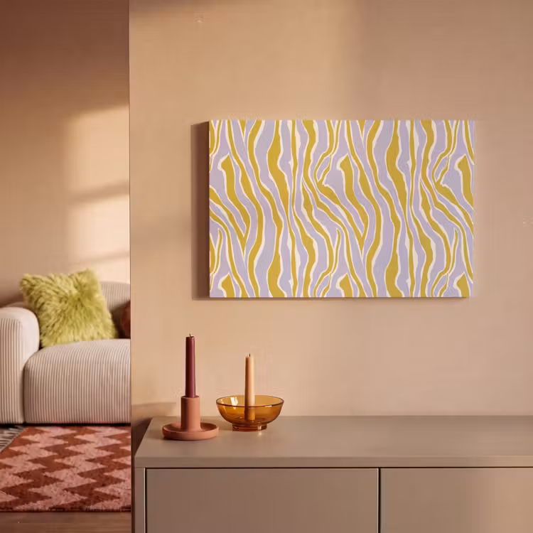 Zebra - Modern - Meerkleurig canvas 2cm klein 34 -sfeer1
