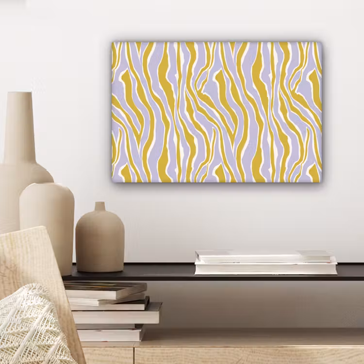 Zebra - Modern - Meerkleurig canvas 2cm klein 34 -sfeer6